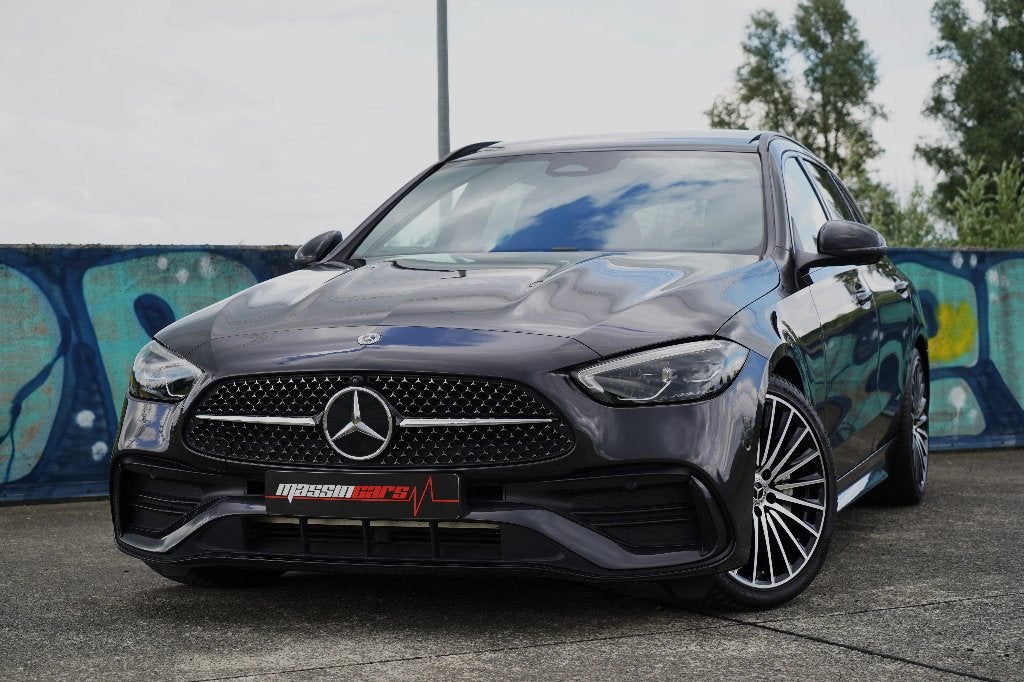 Prachtige Mercedes C180 Estate AMG-Line 15000km!, Cuir, Argent ou Gris, Achat, Euro 6