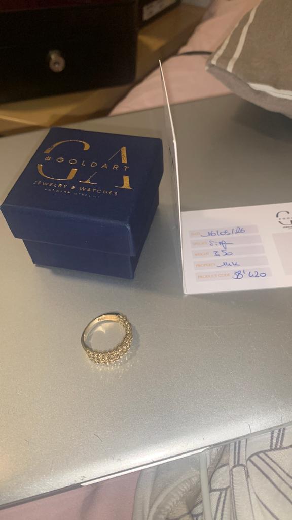 14 karaat gouden ring, Bijoux, Sacs & Beauté, Bagues, Neuf, Or, Or, Enlèvement