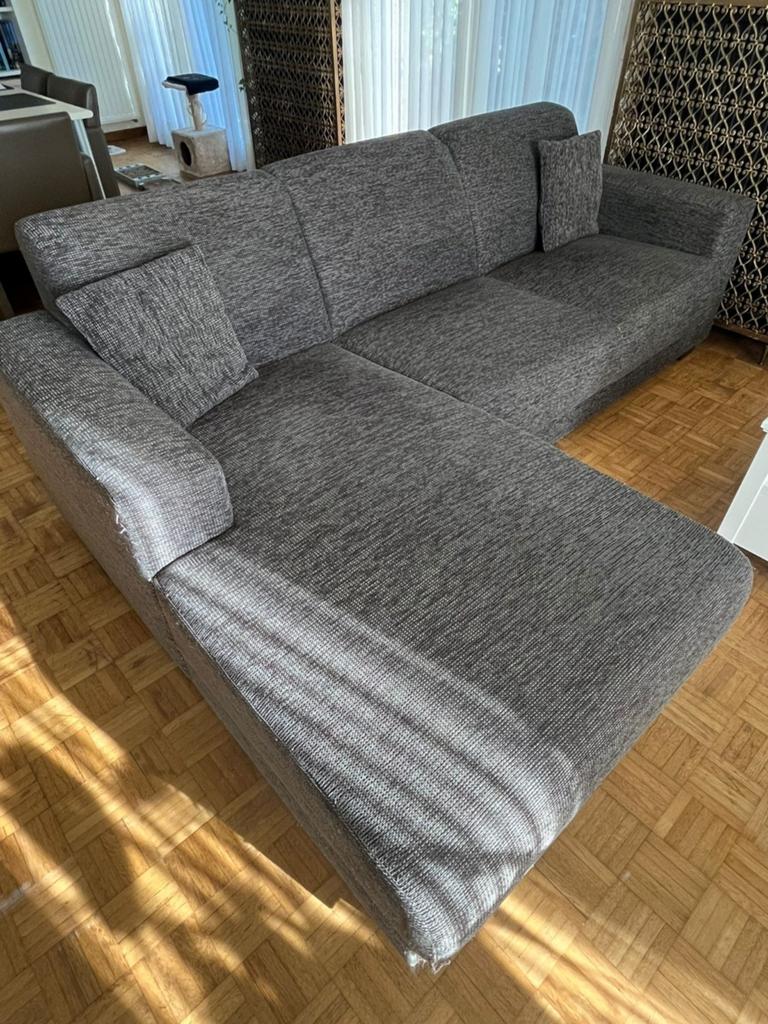 Chaise avec 2 coussins (gris), Maison & Meubles, Canapés | Salons, Enlèvement, Utilisé, 200 à 250 cm