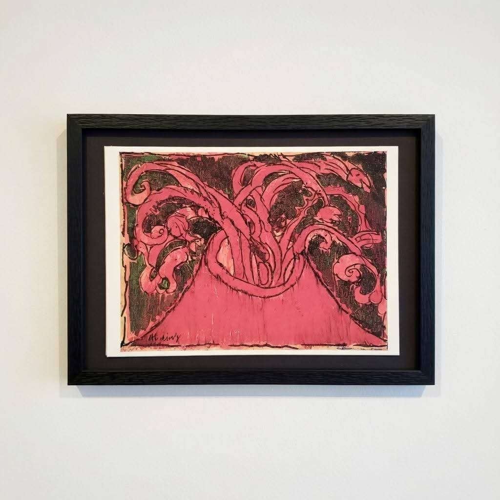 Vulcano - Pierre Alechinsky, Encadré, Enlèvement ou Envoi, Impression offset