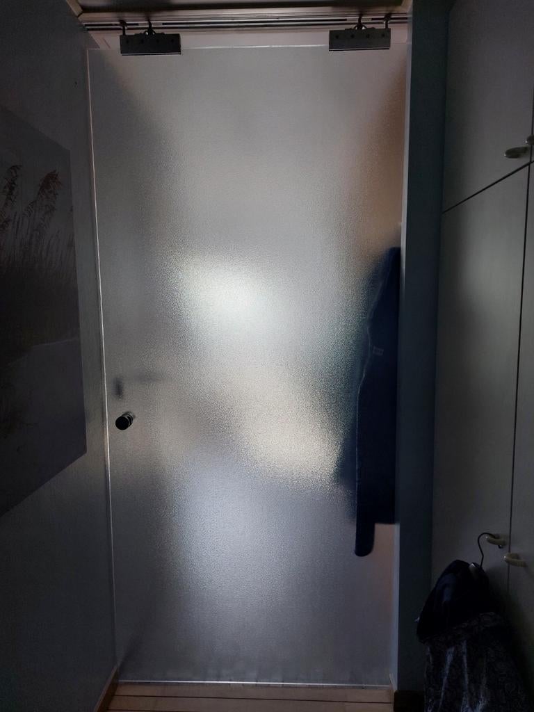 Glazen schuifdeur., Enlèvement, Verre