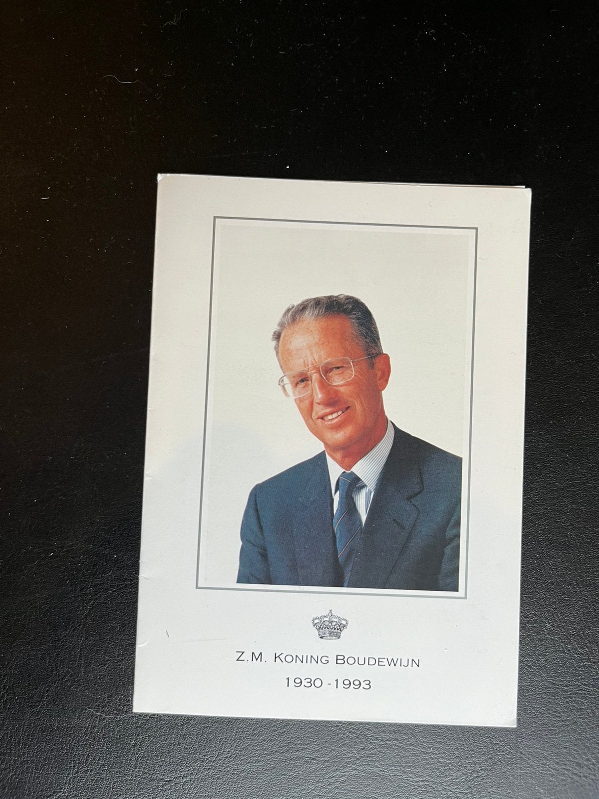 Carte de prière du roi Baudouin, Collections, Envoi, Image pieuse