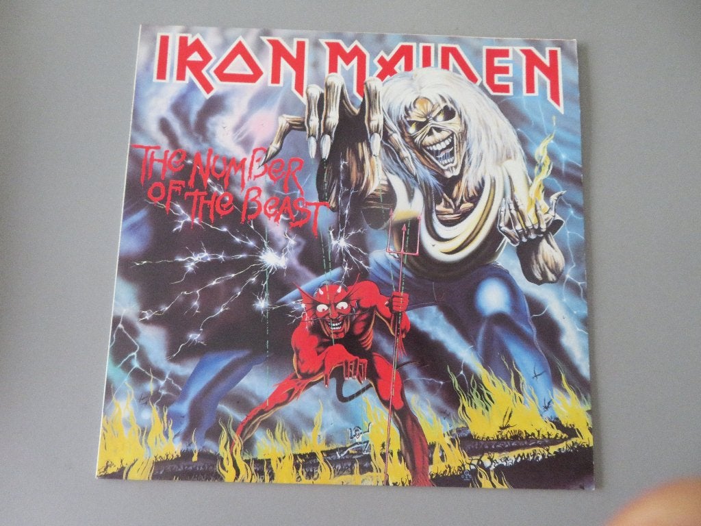 Iron Maiden Vinyl LP Number of the Beast 1982 Germany, Cd's en Dvd's, Vinyl | Hardrock en Metal, LP, Ophalen of Verzenden, Zo goed als nieuw
