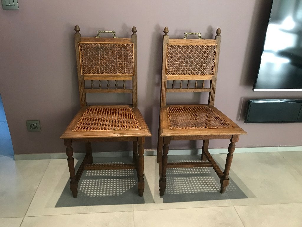 2 antieke Mechelse stoelen, Antiek en Kunst, Ophalen