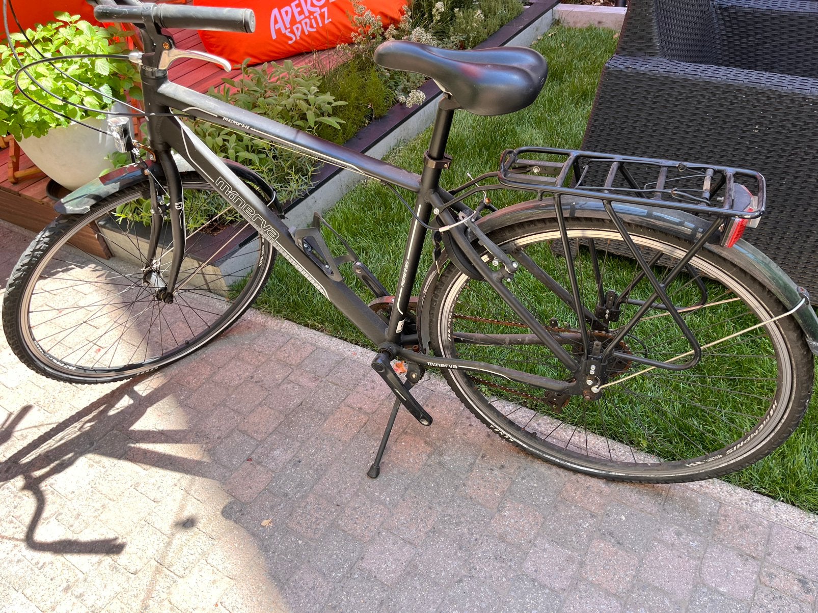 Herenfiets Minerva, Gebruikt, Velgrem, Versnellingen, Minder dan 49 cm