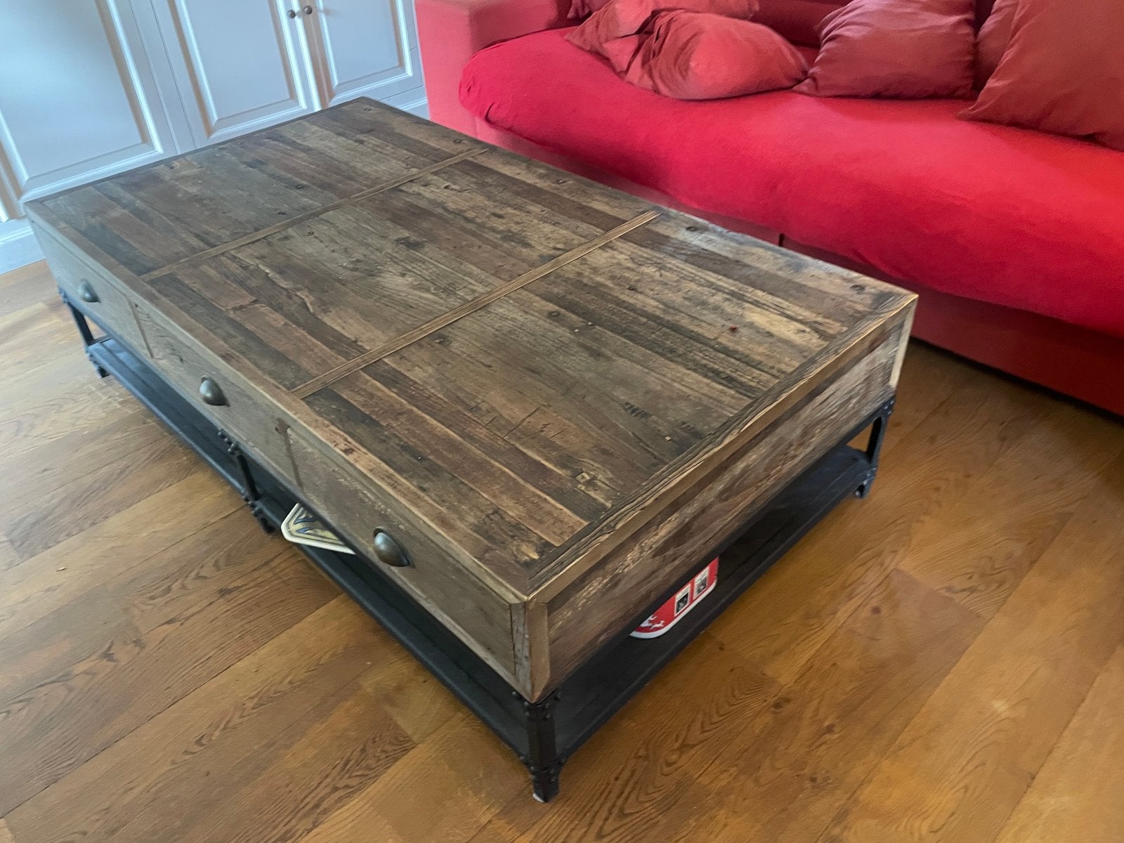 Grande table de salon en chêne massif, Maison & Meubles, Enlèvement, Comme neuf, Chêne