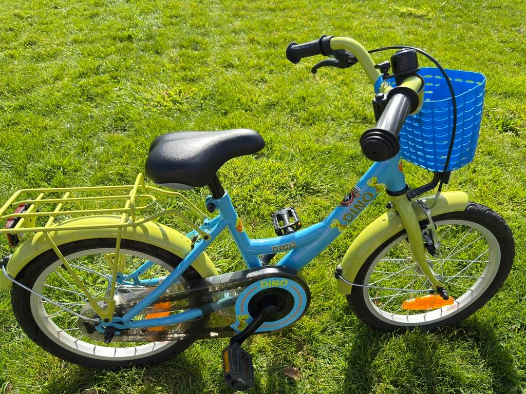 Bike Fun jongensfiets 16 Inch DINO + gratis helm, Ophalen, Zo goed als nieuw, Terugtraprem