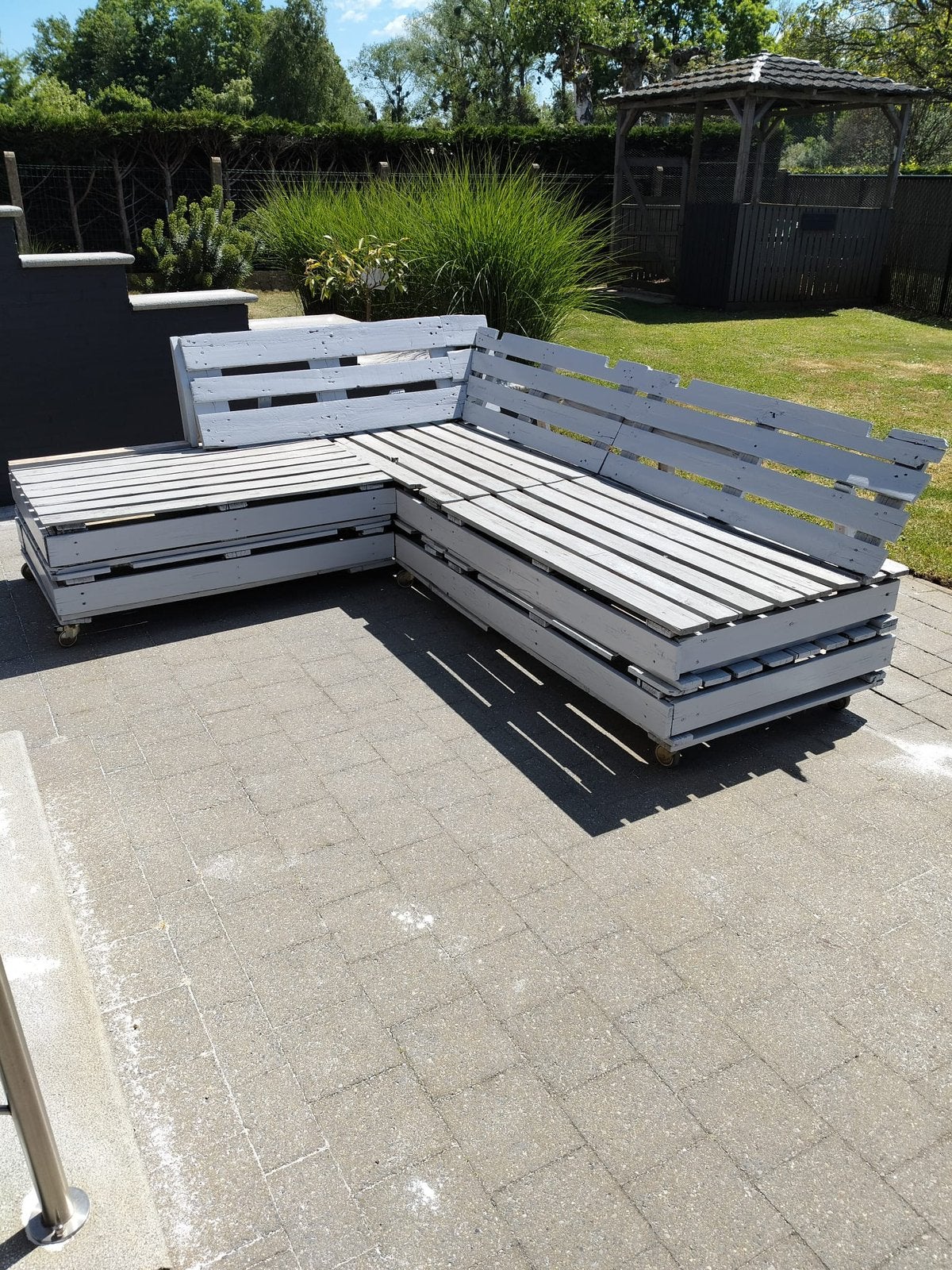 Buiten bank, Tuin en Terras, Ophalen, Zo goed als nieuw, Hout