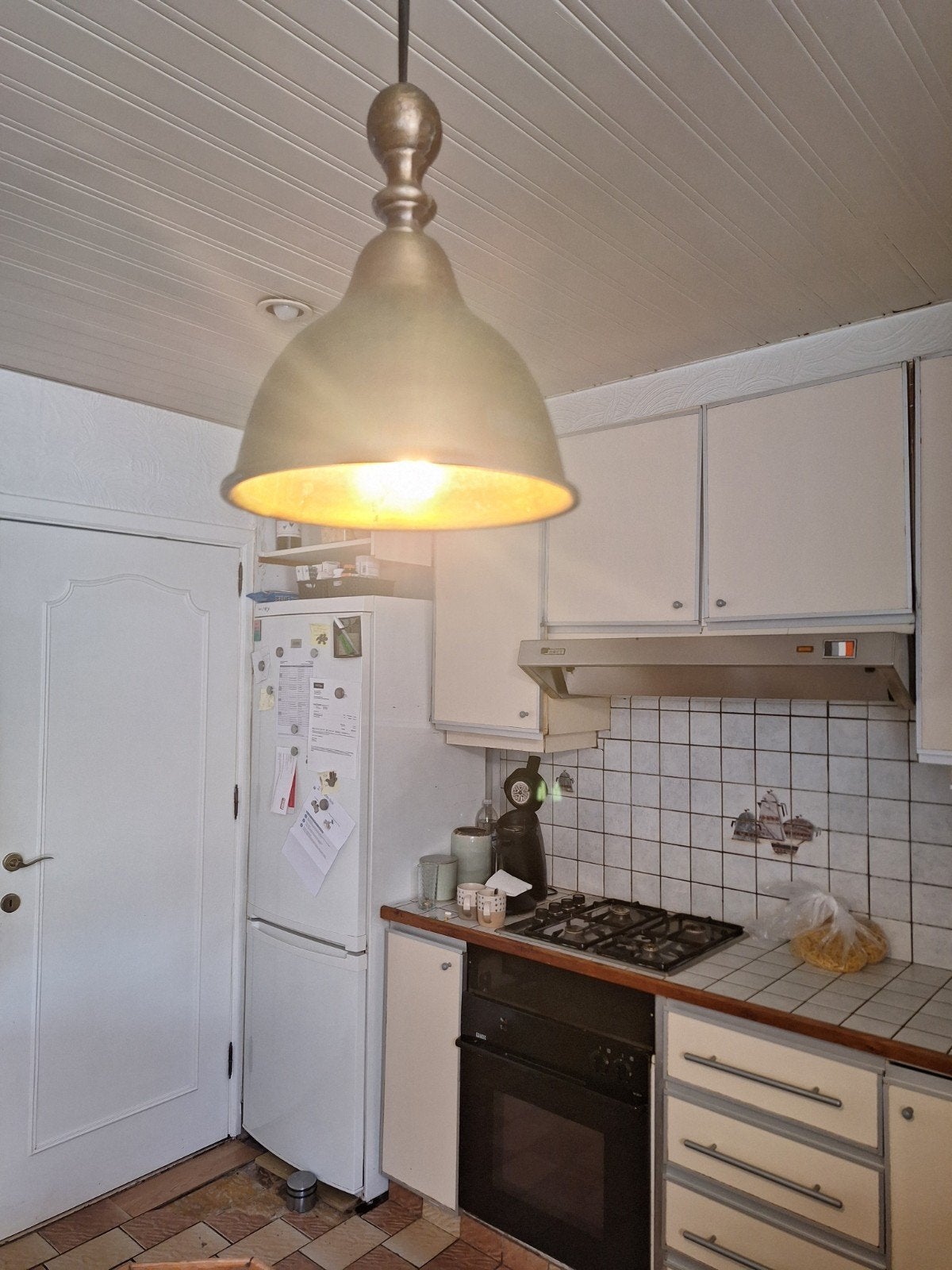 bronzen lamp, Ophalen