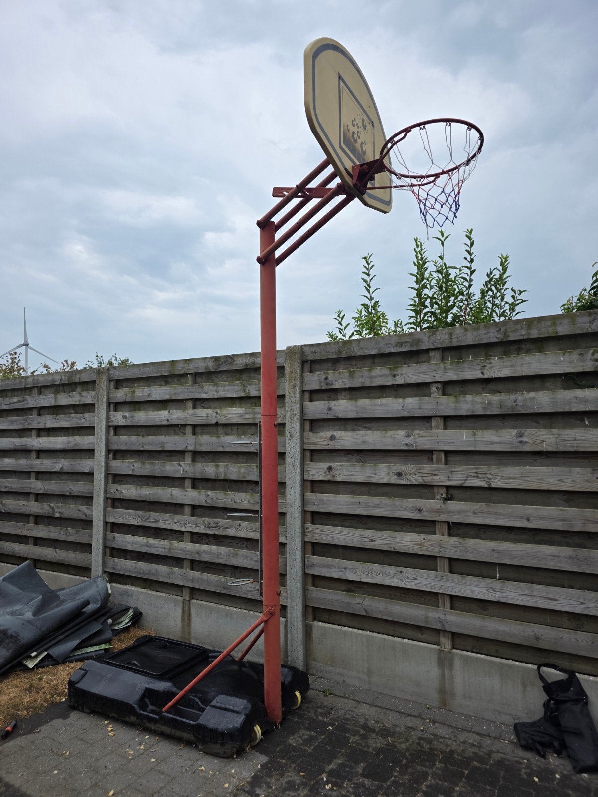 basketbalpaal, Ophalen, Gebruikt, Ring, Bord of Paal