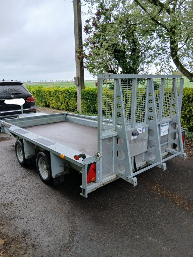 Machinetransporter Ifor Williams 3,5 ton 3m66 x 1m84., Auto diversen, Aanhangers en Bagagewagens, Ophalen, Zo goed als nieuw