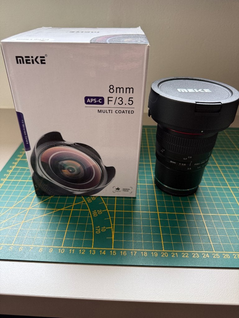 Meike 8mm f/3.5 Fisheye Fujifilm, Audio, Tv en Foto, Meike, Overige typen, Ophalen, Zo goed als nieuw