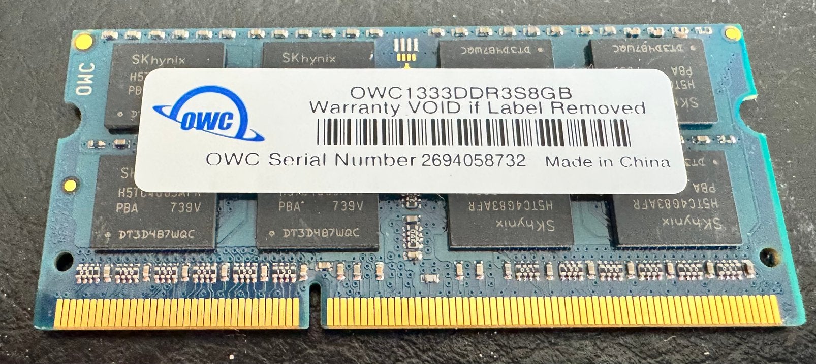 OWC 8GB SO-DIMM Mac geheugen OWC1333DDR3S8GB, Computers en Software, Ophalen of Verzenden, Zo goed als nieuw