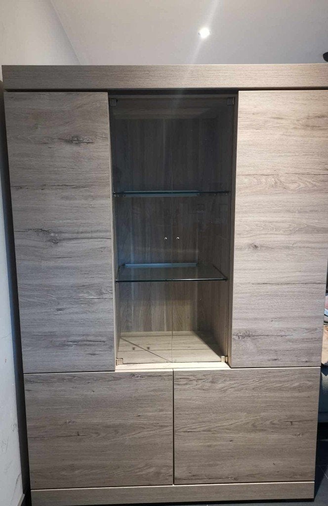 barkast/ vitrine, Huis en Inrichting, Kasten | Buffetkasten, Ophalen, Met deur(en), 100 tot 150 cm, Zo goed als nieuw