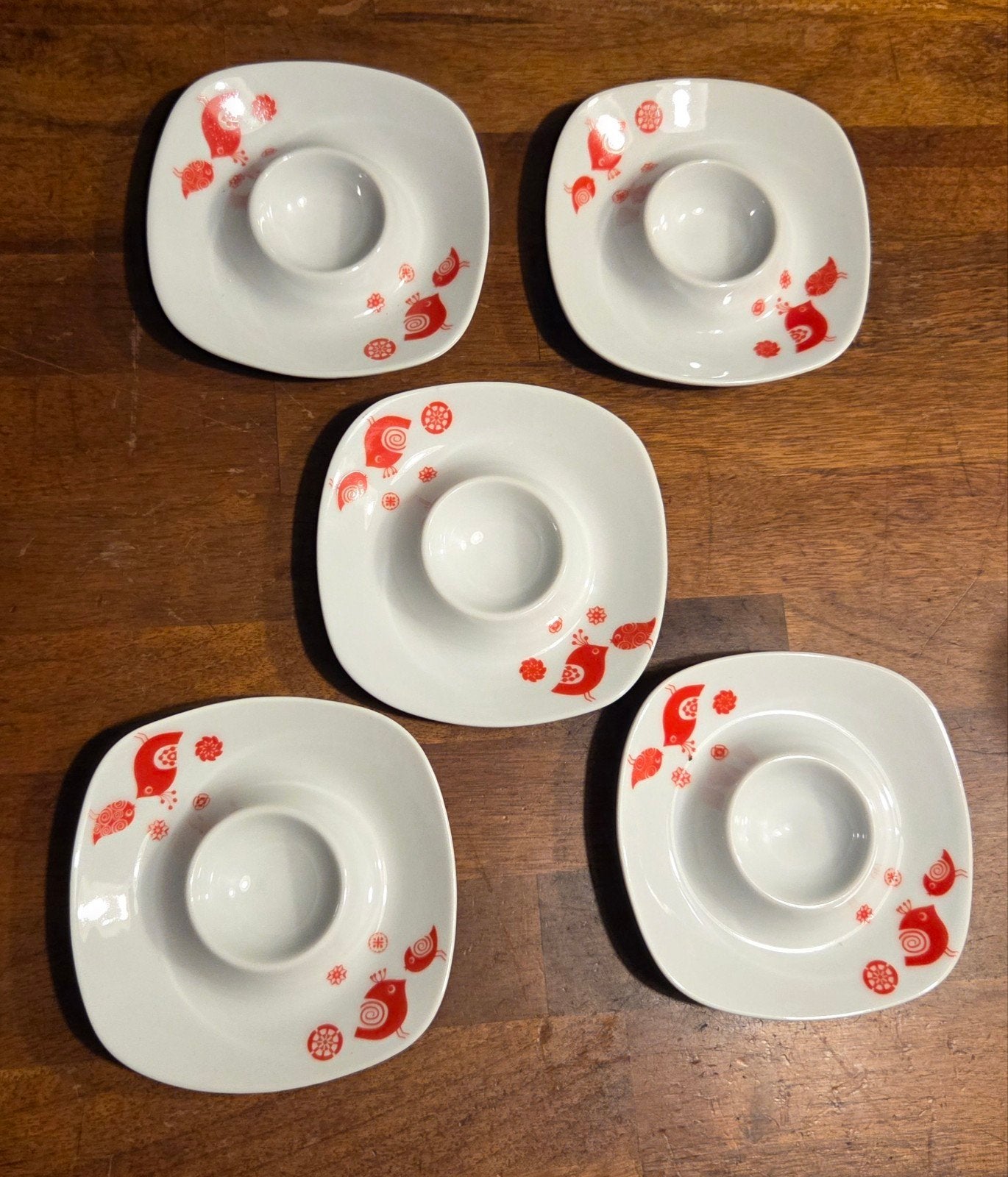Coquetiers Libellule (5 pièces), Enlèvement ou Envoi, Comme neuf, Porcelaine