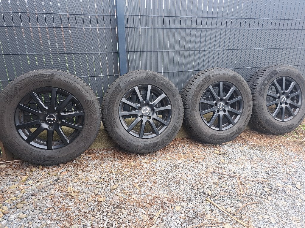 Dacia Duster DJF winterset - 215/70 R16 100T, Ophalen, 16 inch, Banden en Velgen, Winterbanden