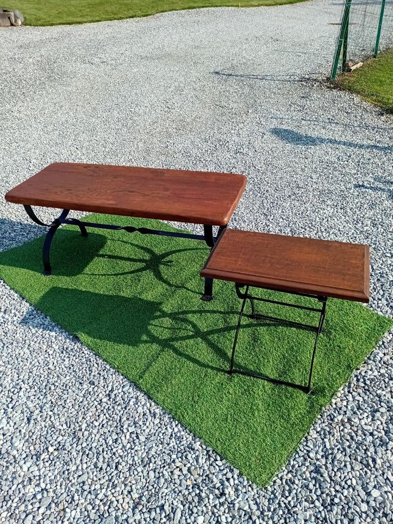 Table de salon + table d'appoint en lot(accepte offre), Enlèvement, Bois
