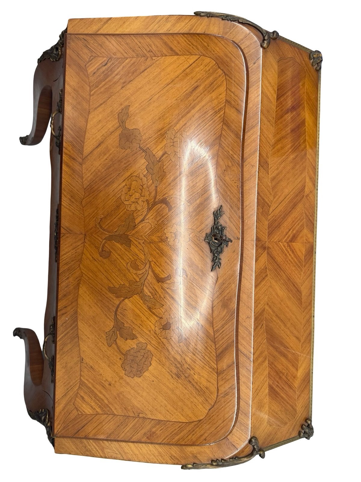 Bureau de pente style Louis XV – Marqueterie florale, Enlèvement, Utilisé, /, /