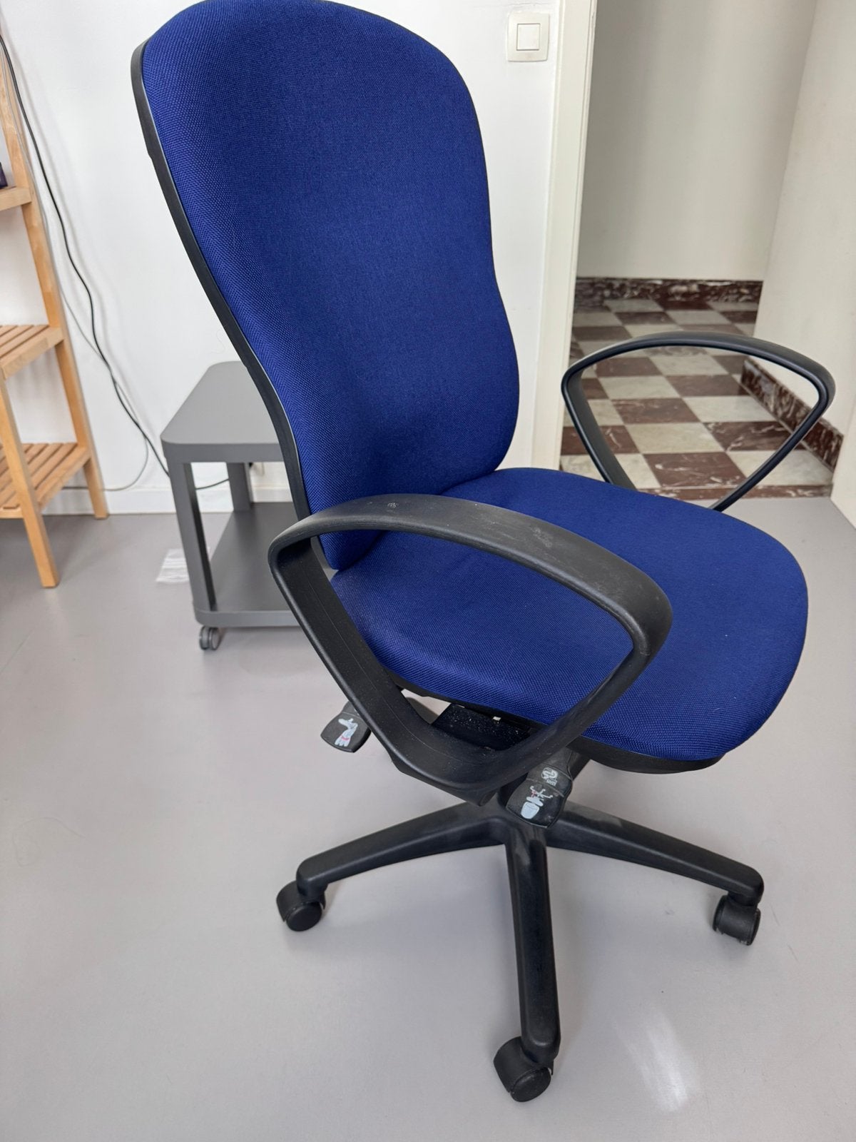 Bureaustoel, Enlèvement, Comme neuf, Bleu, Chaise de bureau