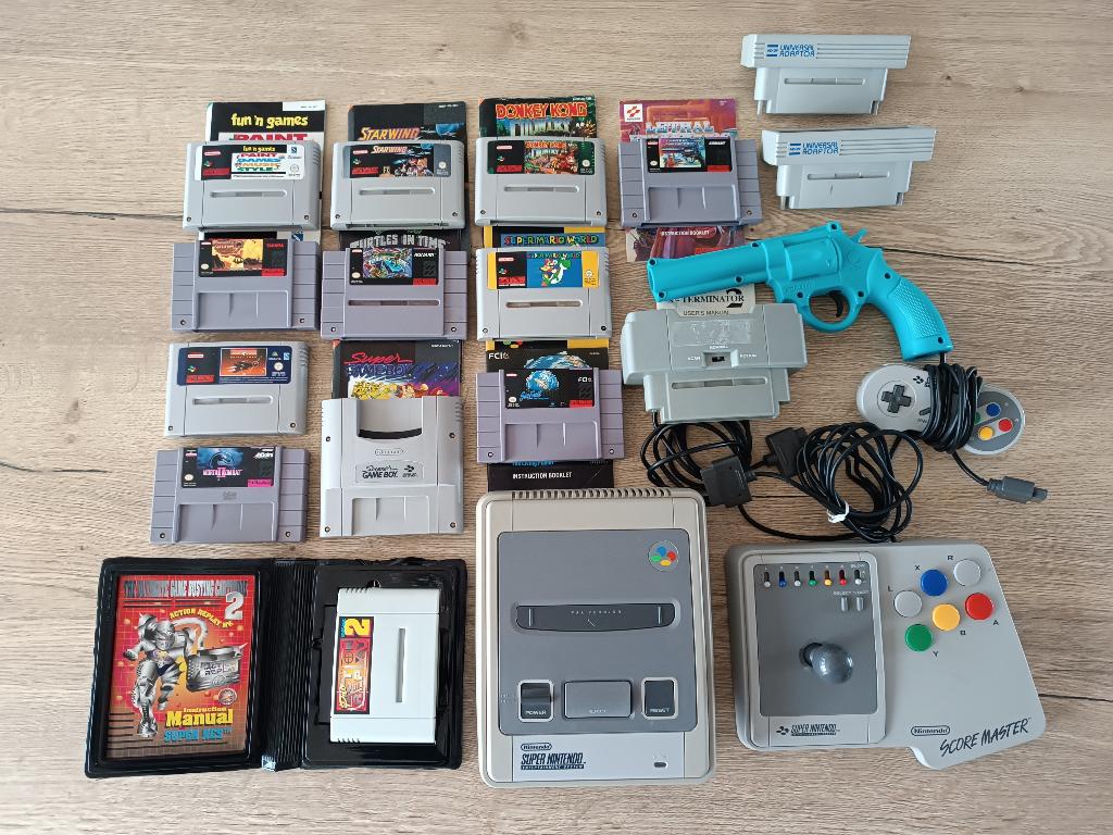 Super Nintendo Set, Games en Spelcomputers, Games | Nintendo Super NES, Gebruikt, Overige genres, 2 spelers, Vanaf 7 jaar, Eén computer