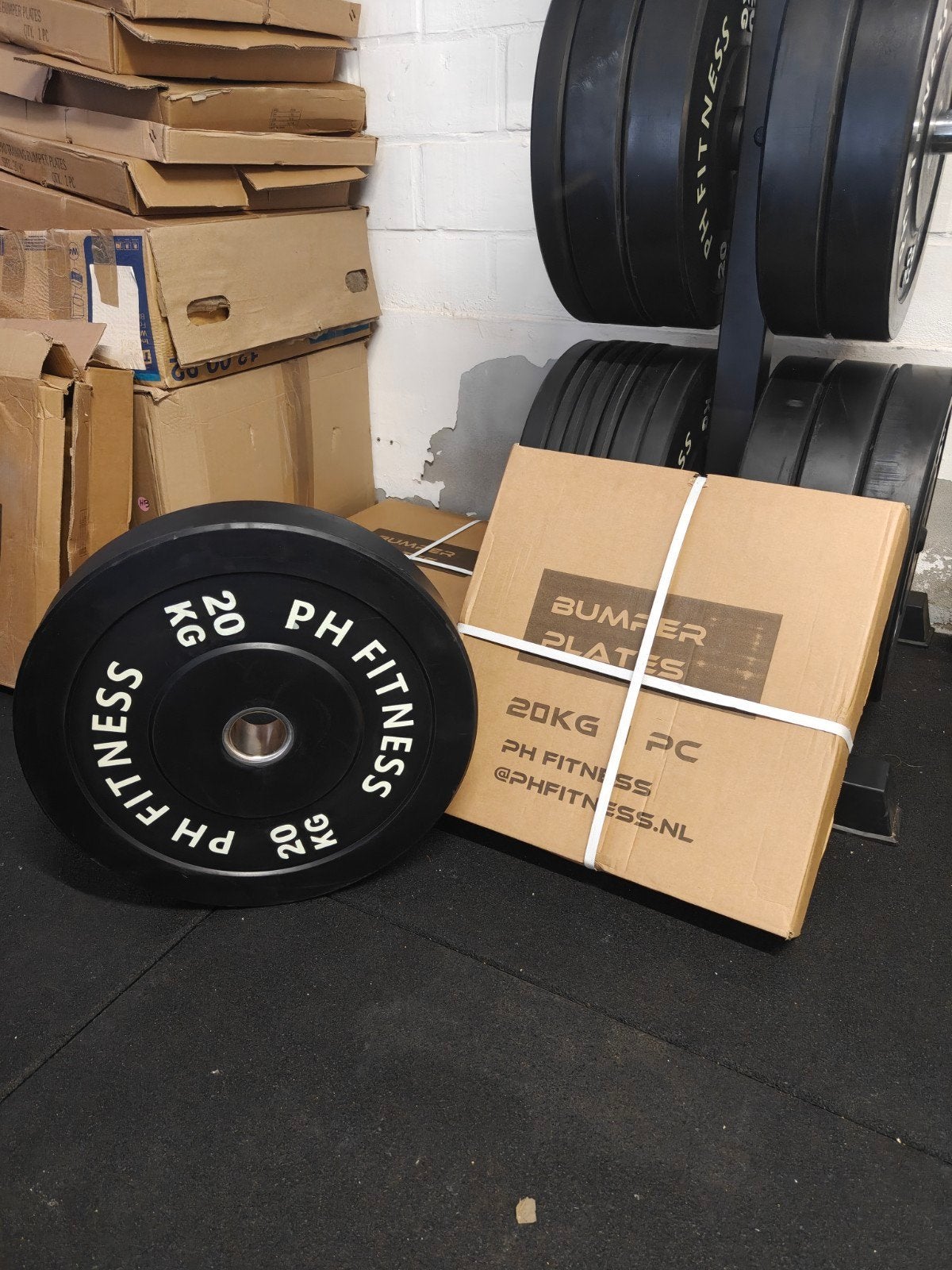 bumper plates 20kg 2 stuks, Sports & Fitness, Enlèvement
