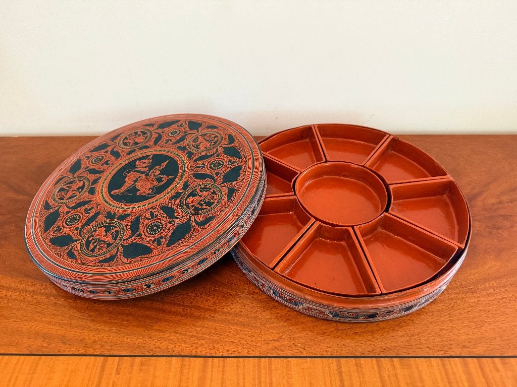 Betel box uit Myanmar / Aziatische lakdoos, Ophalen of Verzenden
