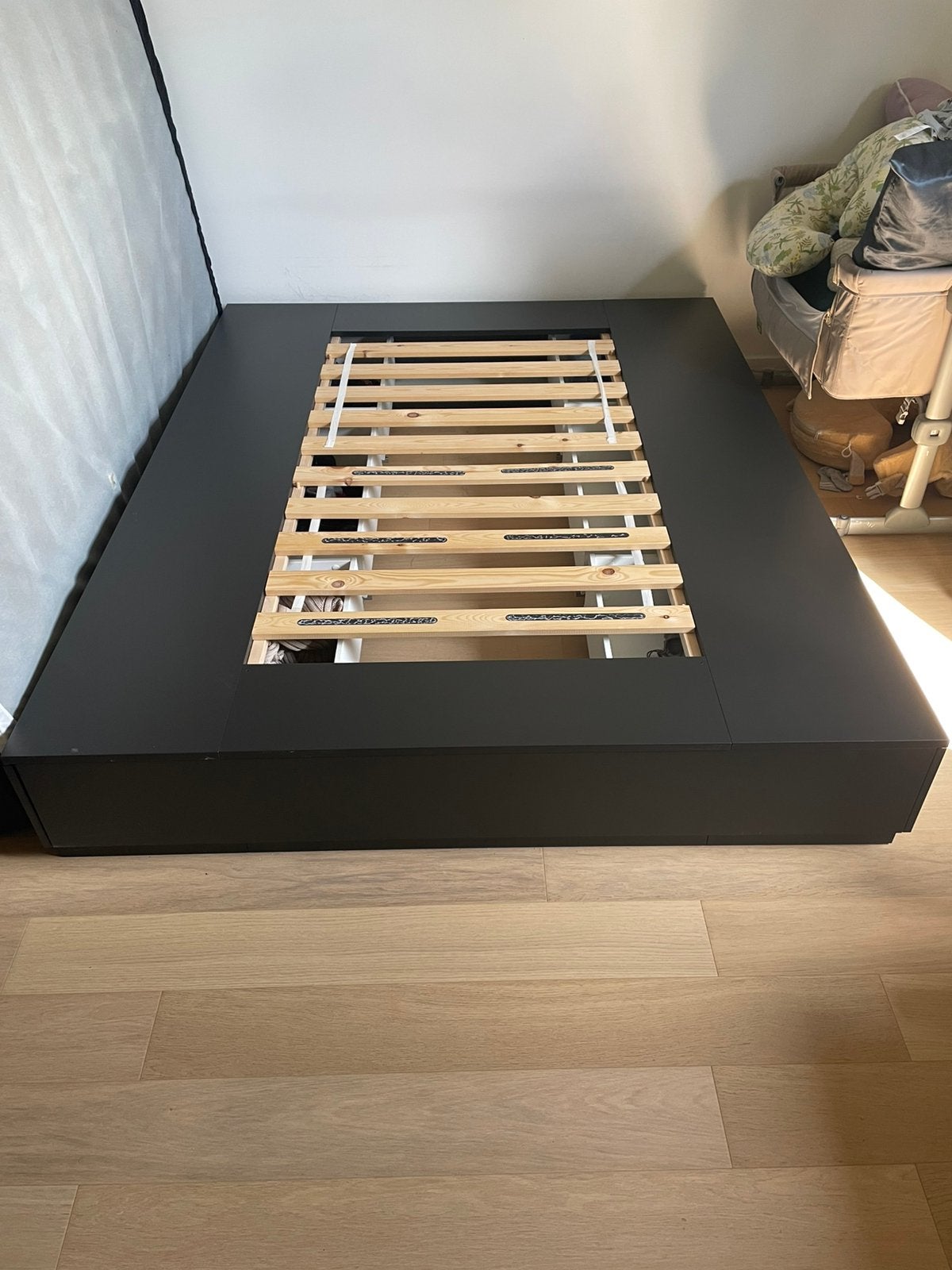 IKEA NORDLI bedframe 160 x 200 cm met opberglades, Huis en Inrichting, Slaapkamer | Bedden, Zo goed als nieuw, 200 cm, Ophalen