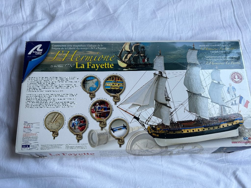 MODEL VAN DE HERMIONE door ARTESANIA LATINA, Hobby en Vrije tijd, Ophalen of Verzenden, Zo goed als nieuw, 1:50 tot 1:200, Overige merken