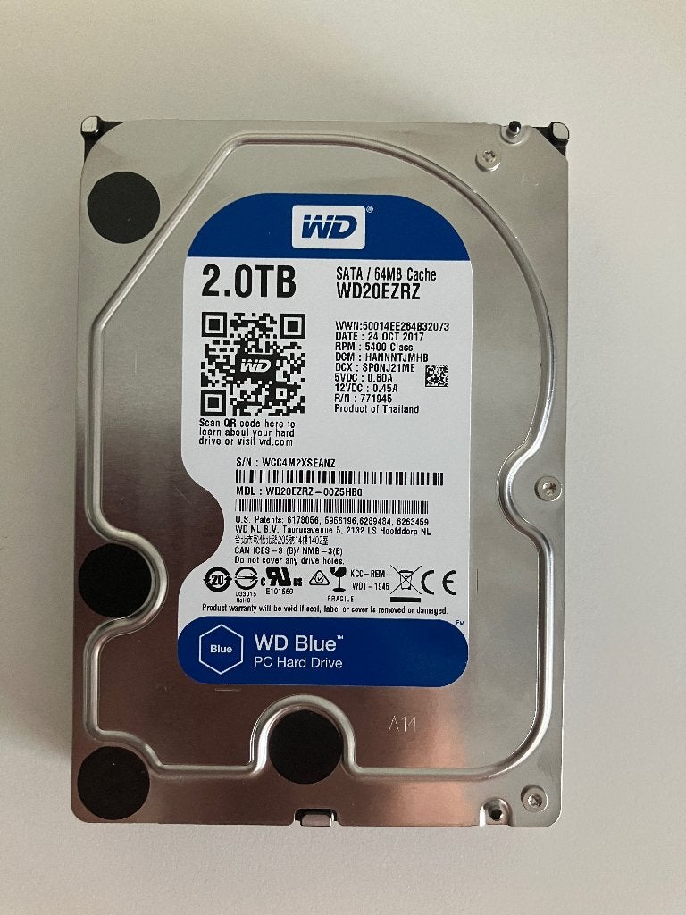 Wd 2tb hdd schijf Blue, Computers en Software, Harde schijven, Verzenden, Desktop, SATA, HDD