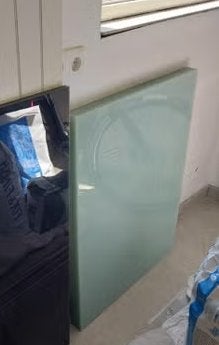 12 Glazen panelen, Glazen panelen in melkglas, Ophalen, Minder dan 80 cm, 80 tot 120 cm, Zo goed als nieuw