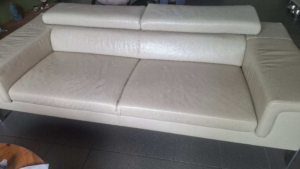 3zit en 2zit zetel, Ophalen, Gebruikt, Kunstleer