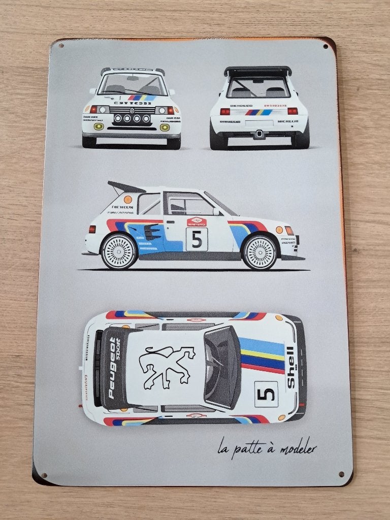 Peugeot 205 Turbo 16 metalen bord, Enlèvement ou Envoi, Neuf, Voitures