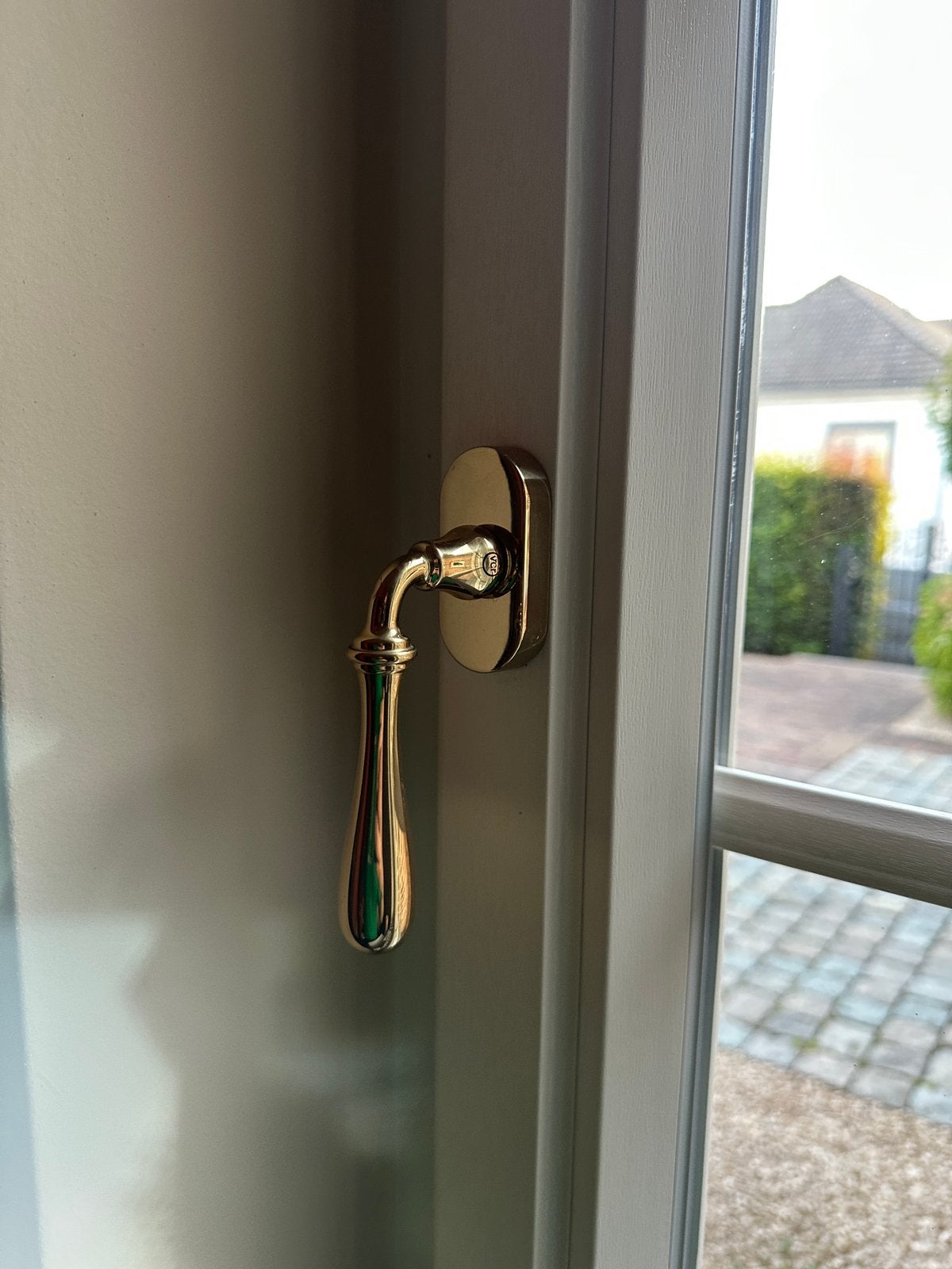 Raambeslag/raamklinken VCR Italië goud/messing, Doe-het-zelf en Bouw, Raamkozijnen en Schuifdeuren, Ophalen of Verzenden, Zo goed als nieuw