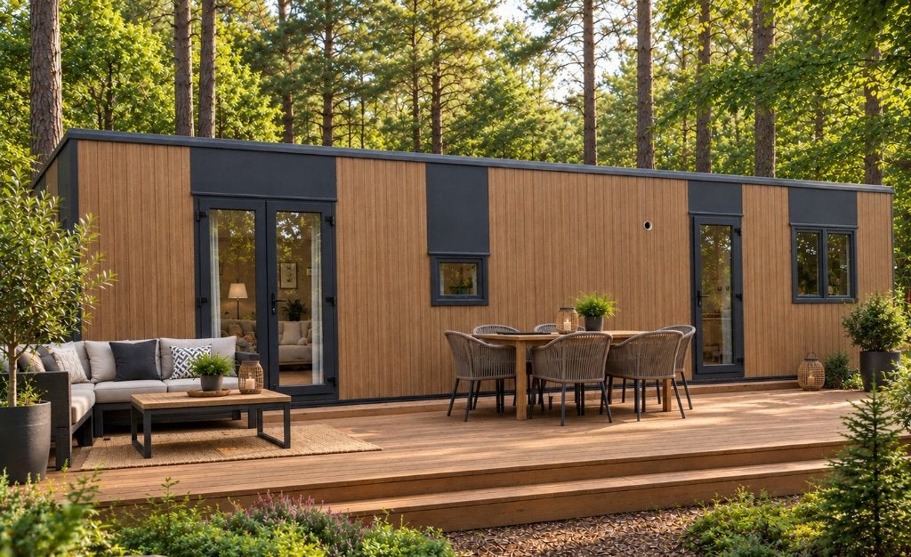 Chalet 4x11m, Tot en met 2