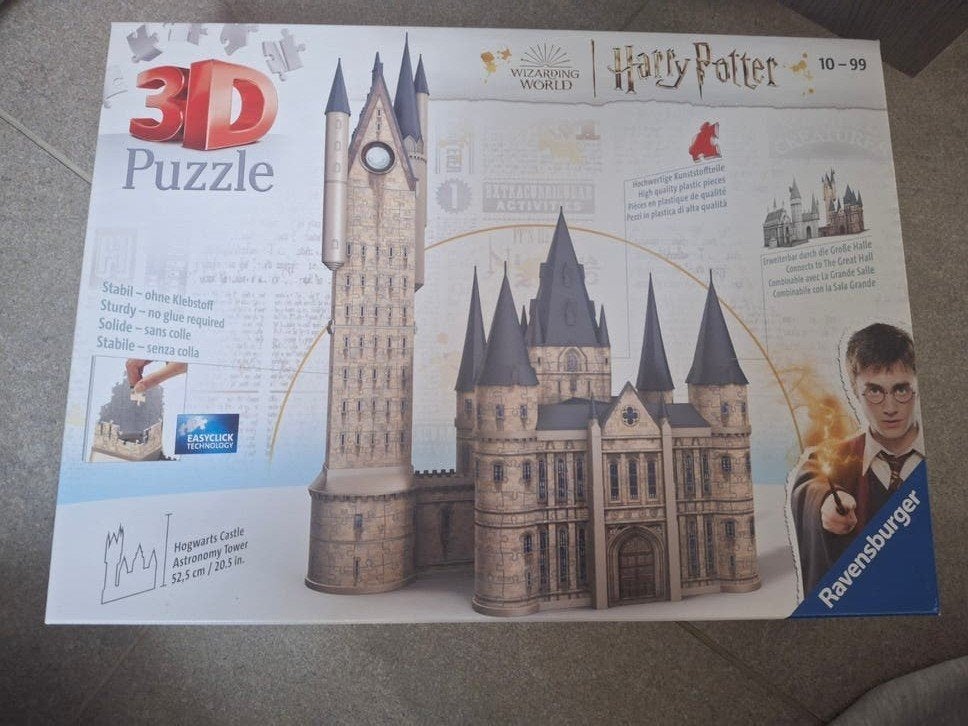 Château de Poudlard - Tour d'astronomie (Harry Potter), Envoi, 500 à 1500 pièces, Comme neuf, Rubik's Cube ou Puzzle 3D