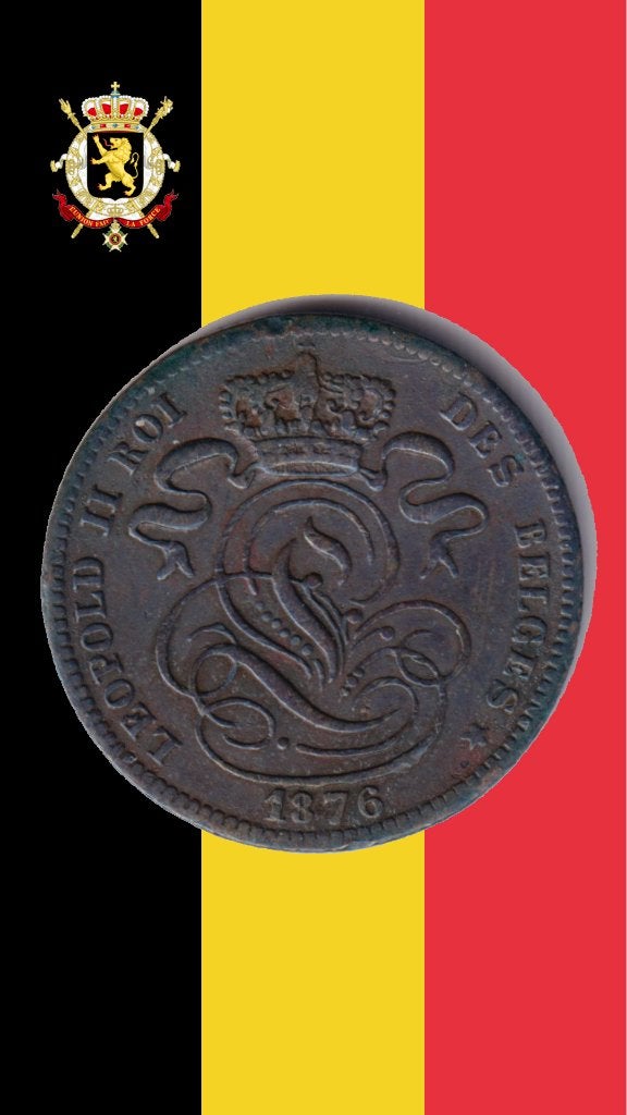 1 cent 1876 FR - Leopold II, Verzenden, Losse munt