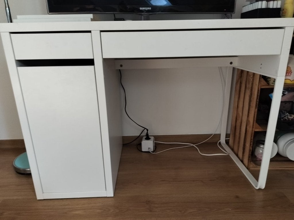 Bureau, Ophalen, Gebruikt, IKEA, Wit