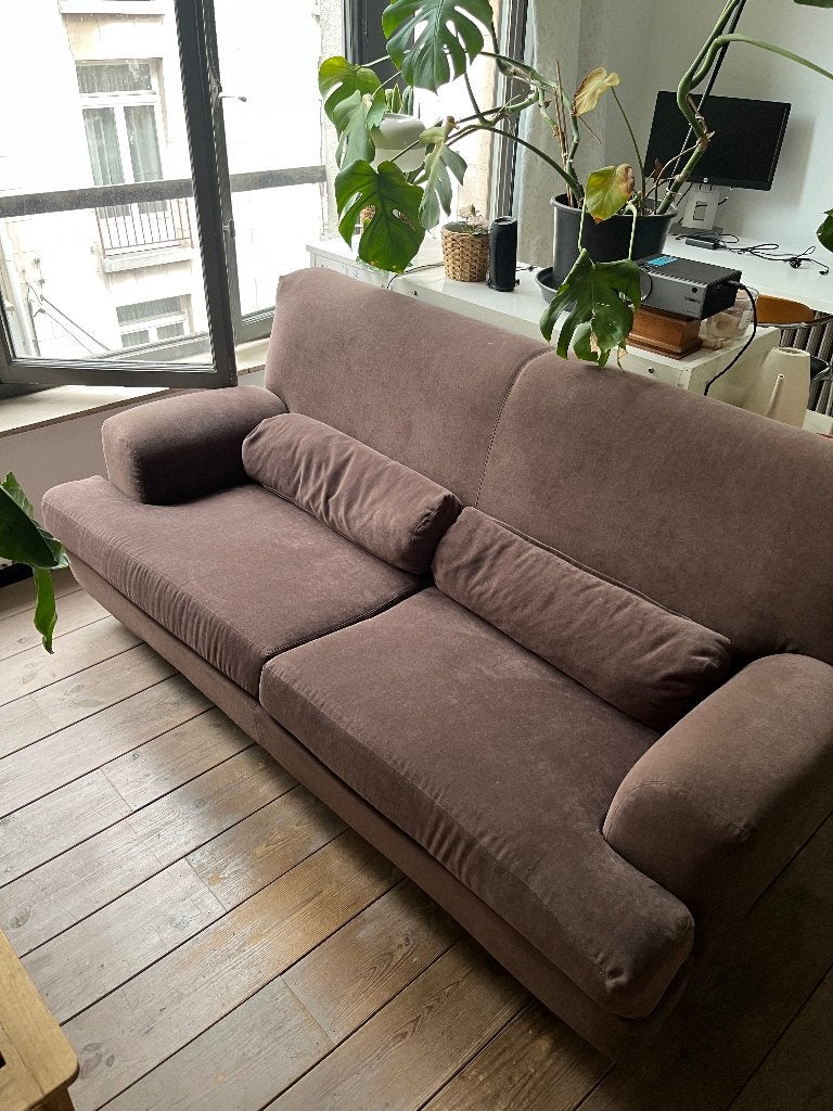 Assise en tissu marron, 100 à 125 cm, 200 à 250 cm, Banc droit, Enlèvement