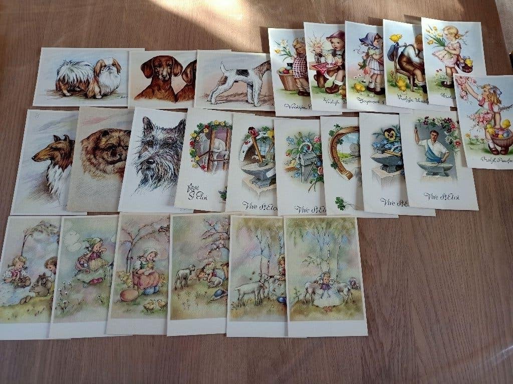 56 fantasie Coloprint in reeksen, Collections, Cartes postales | Thème, Enlèvement ou Envoi
