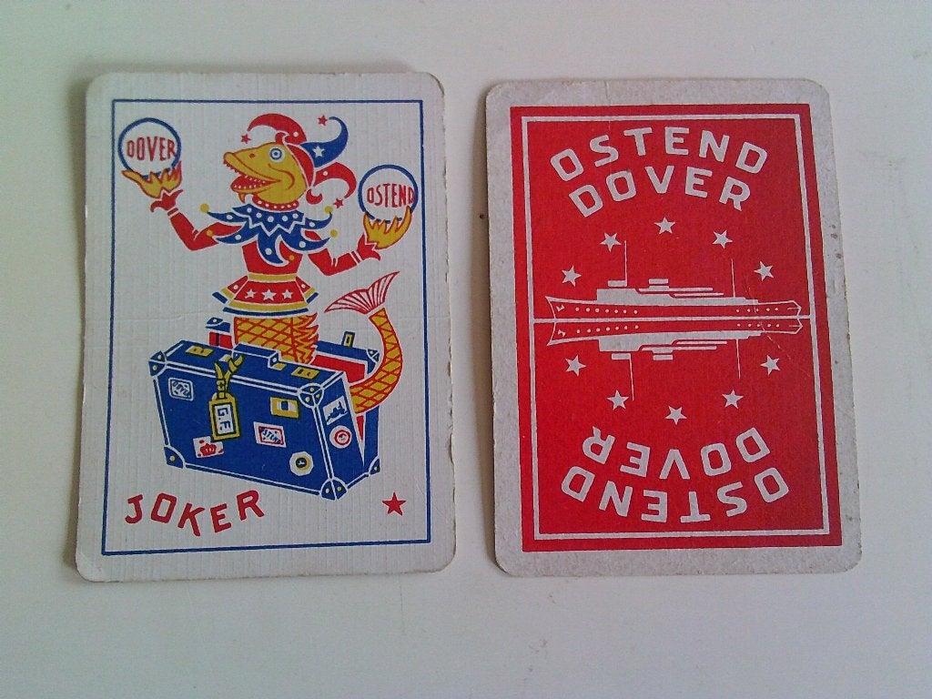 Spel speelkaarten Ostend Dover met  speciale joker uit 1955, Ophalen of Verzenden, Speelkaart(en)
