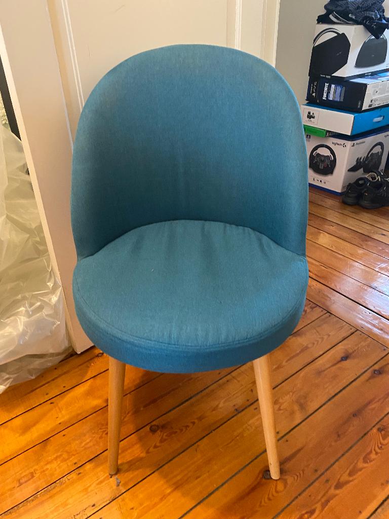 Lot de 2 chaises, Comme neuf, Deux, Enlèvement, Bleu