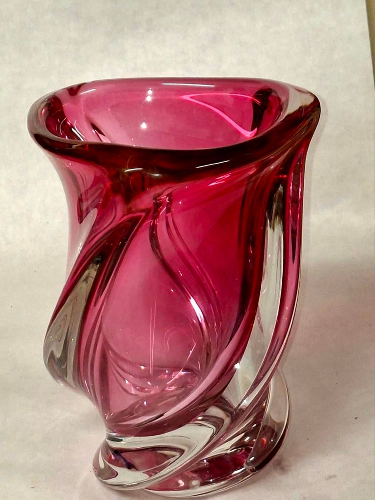 VASE CRISTAL VAL SAINT LAMBERT 31 CM, Enlèvement ou Envoi