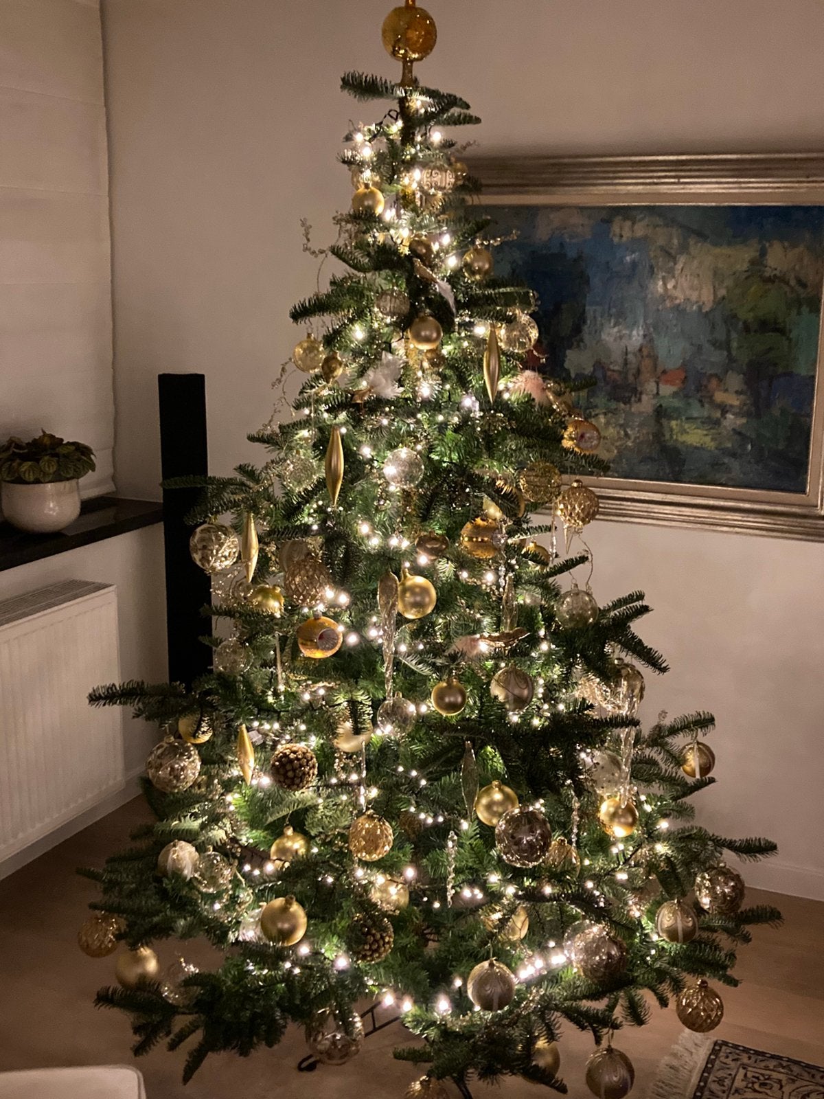 Gouden bollen te koop voor complette boom, Ophalen, Zo goed als nieuw