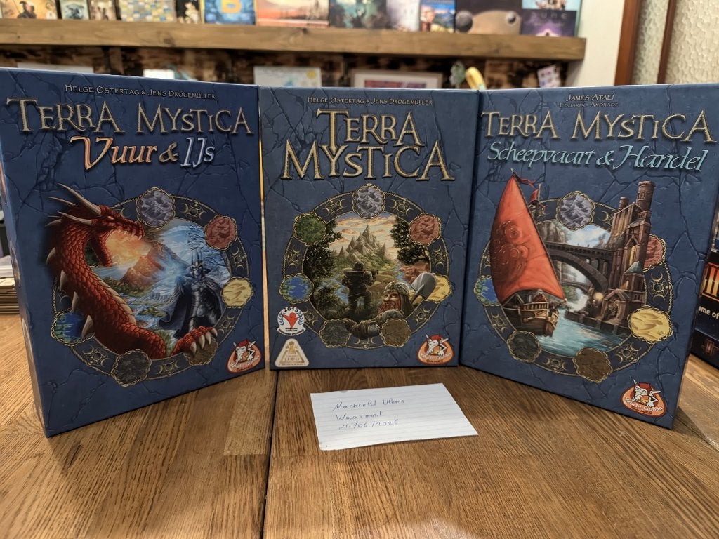 Terra Mystica + Vuur & IJs + Scheepvaart & Handel, Vijf spelers of meer, Ophalen, Gebruikt, White Goblin Games