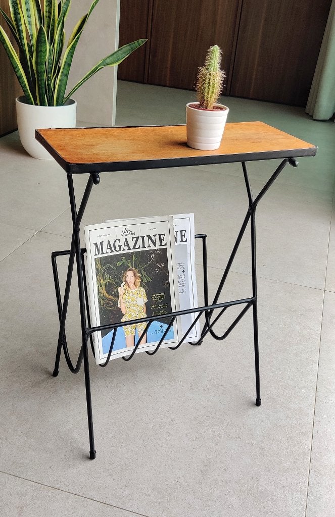 Prachtige vintage magazine / vinylhouder, Ophalen, Vintage, Zo goed als nieuw, Kunststof