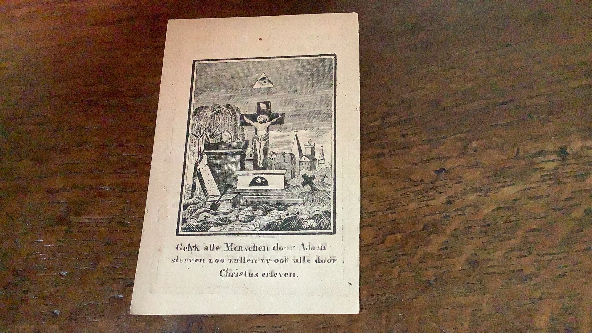Oud doodsprentje Rupelmonde 1846, Verzamelen, Bidprentjes en Rouwkaarten, Ophalen of Verzenden