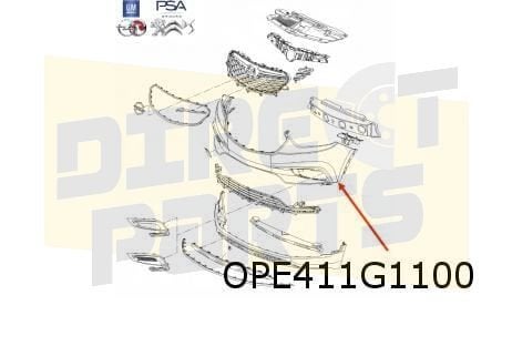 Opel Mokka X (9/16-9/19) voorbumper (bij PDC) (bij ml) (te s, -, -, Opel, Nieuw