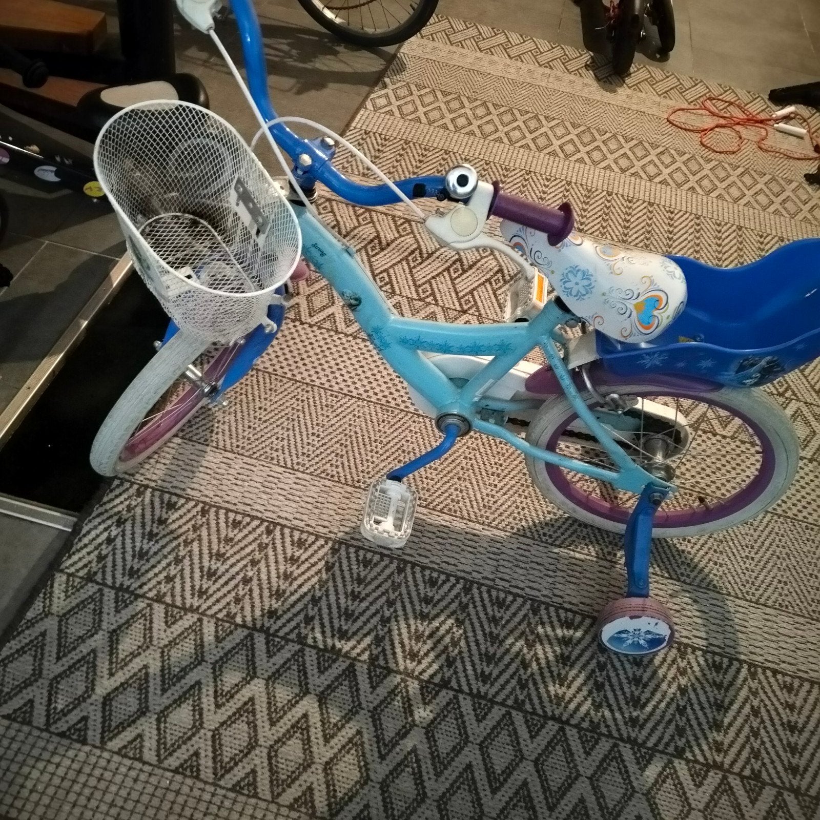 kinder fiets, Ophalen