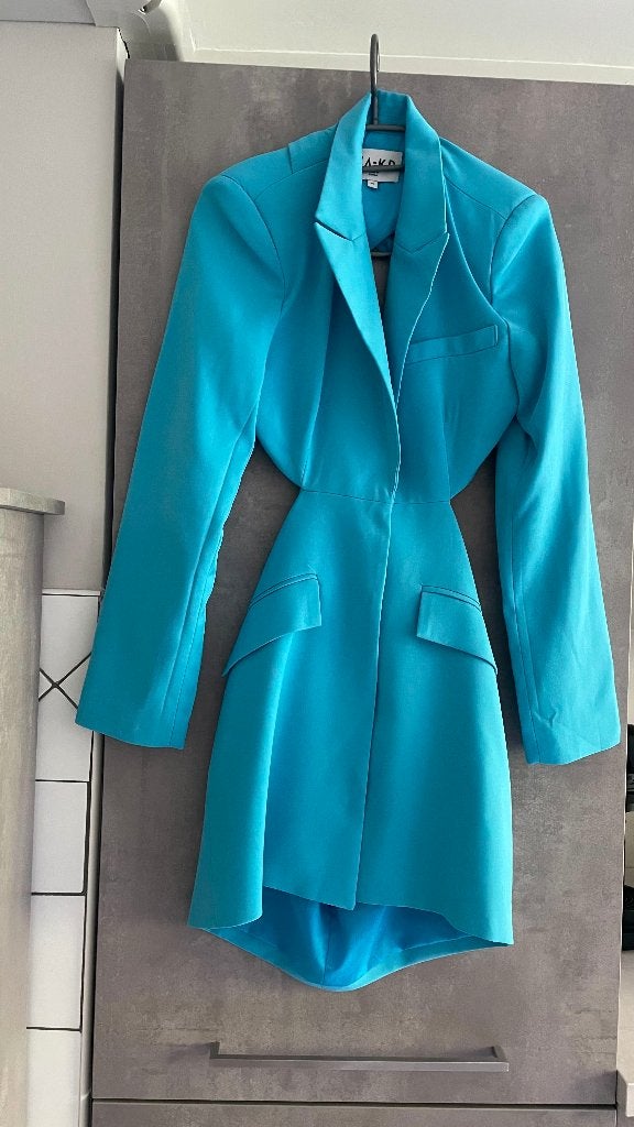 ROBE BLAZER dos nu bleu XS, Comme neuf, Taille 34 (XS) ou plus petite, Bleu, NA KD