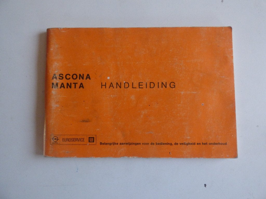 OPEL ASCONBA & MANTA HANDLEIDING, Ophalen of Verzenden